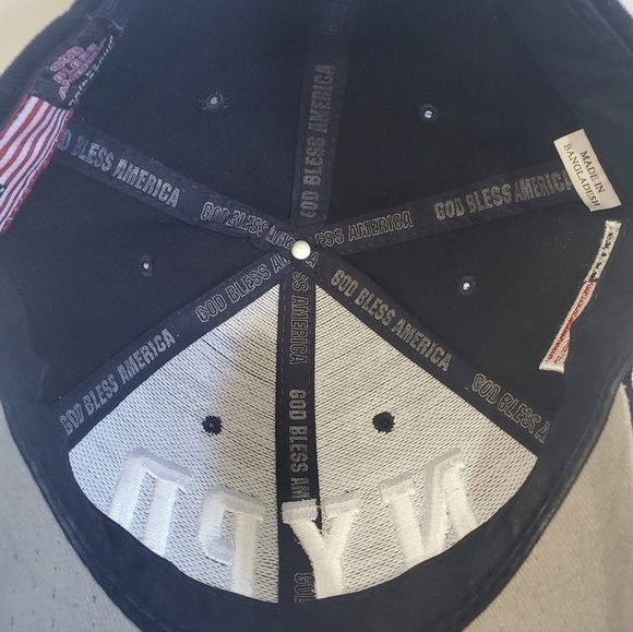 NYPD God Bless America By Colosseum White Navy Blue Baseball Hat Cap - Picture 11 of 14